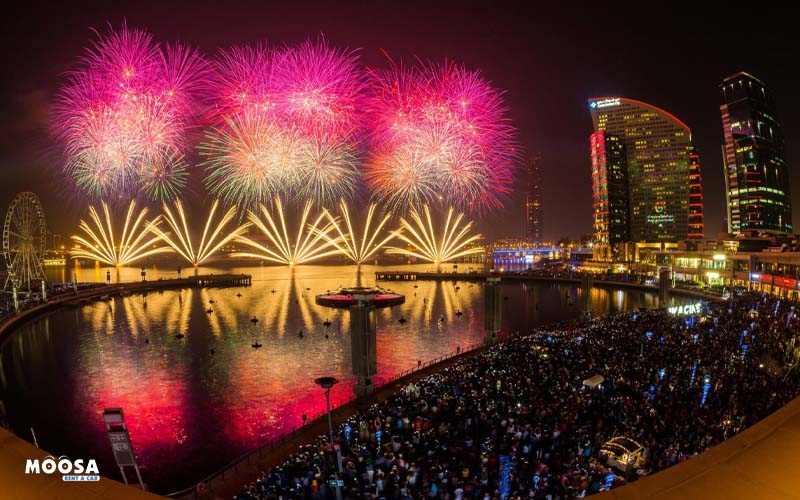 Fierworks at Dubai Festival City Mall