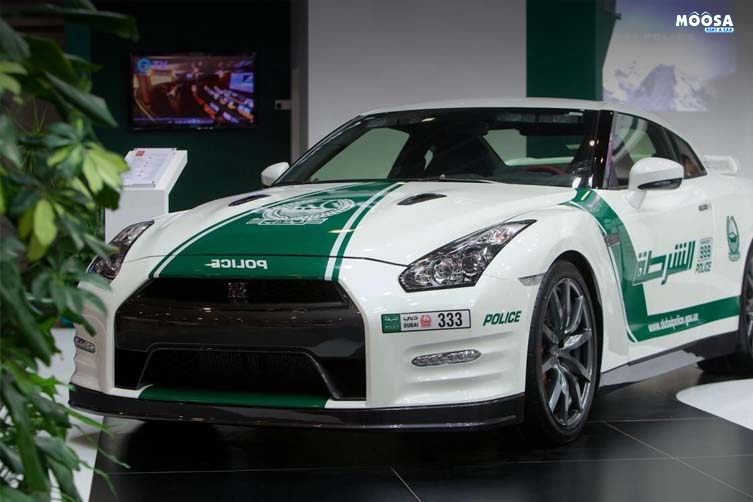 nissan GTR dubai police car