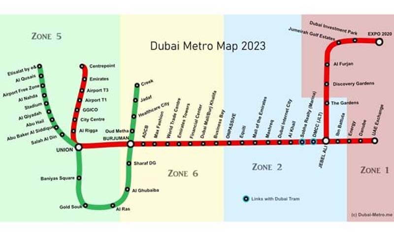 Guide To Dubai Metro | New Dubai Metro Map, Tickets, Timing