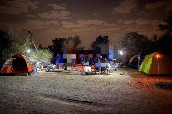 Camping At Al Qudra