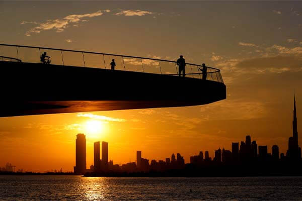 Enjoy The Sunset At The Viewing Deck At Dubai Creek Harbour