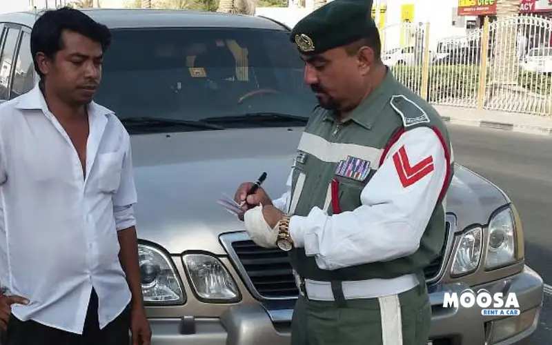 dubai traffic fines visible time