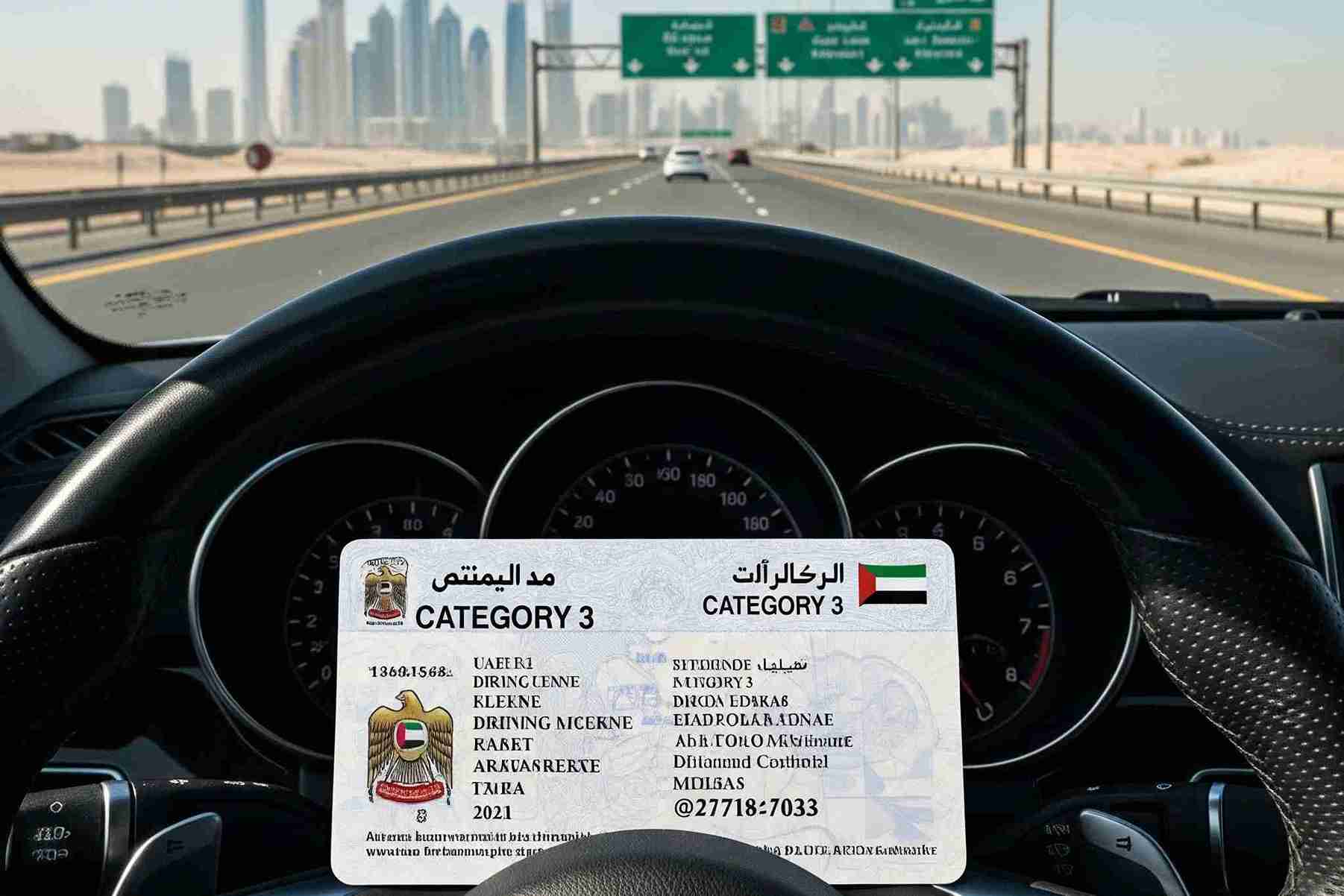 UAE Driving License Category 3