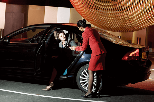hotel with cars