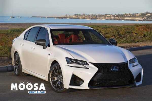 Rent a Lexus GS F Sport in Dubai: A luxurious and high-performance sedan available for hire, ideal for those seeking style and comfort on the roads.